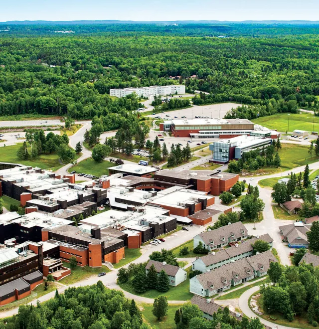 Aerial photo of campus