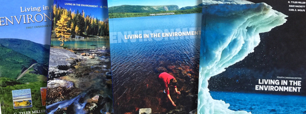 environmental textbooks published by Dr. Dave Hackett