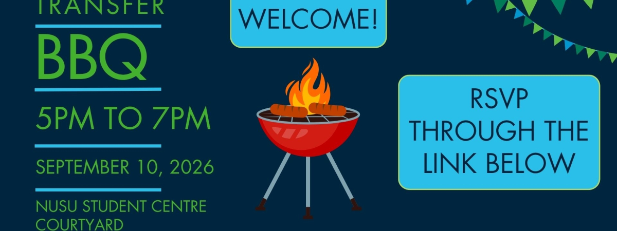 Informational poster for mature and transfer student summer bbq 2026