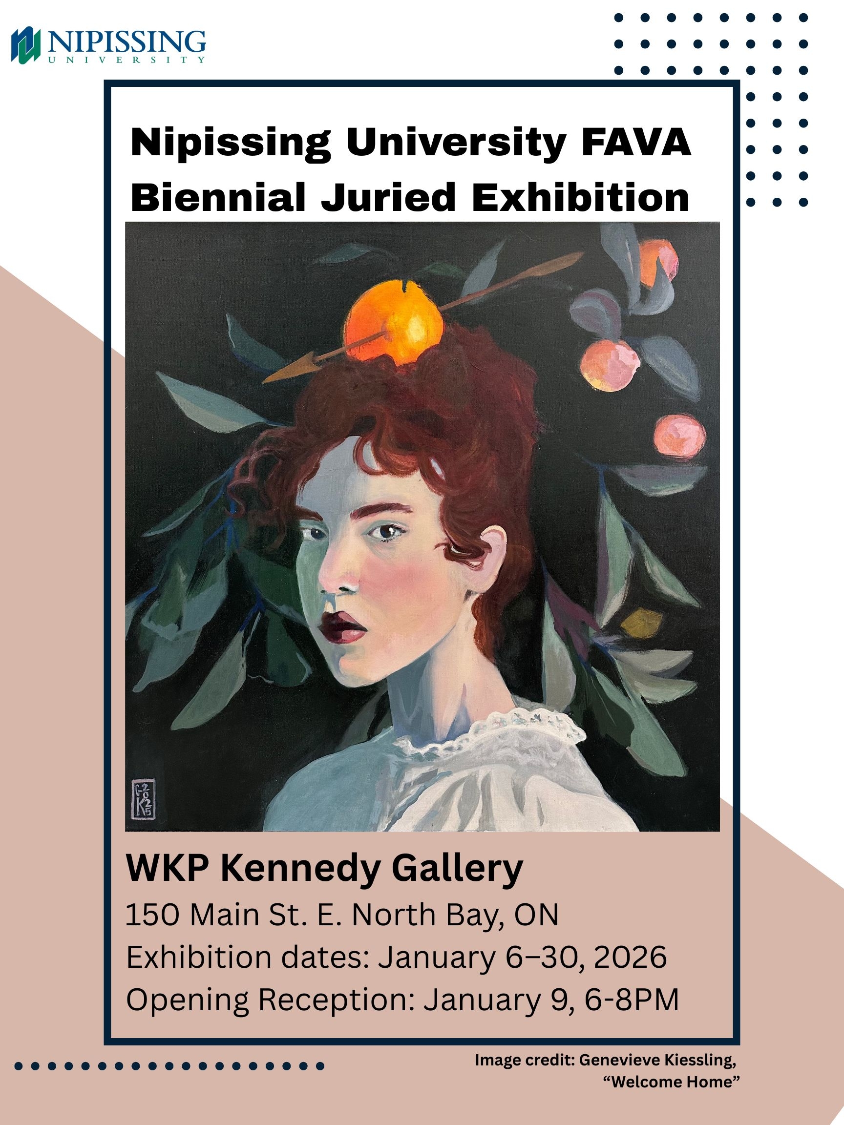 Nipissing University FAVA Biennial Juried Exhibition Poster