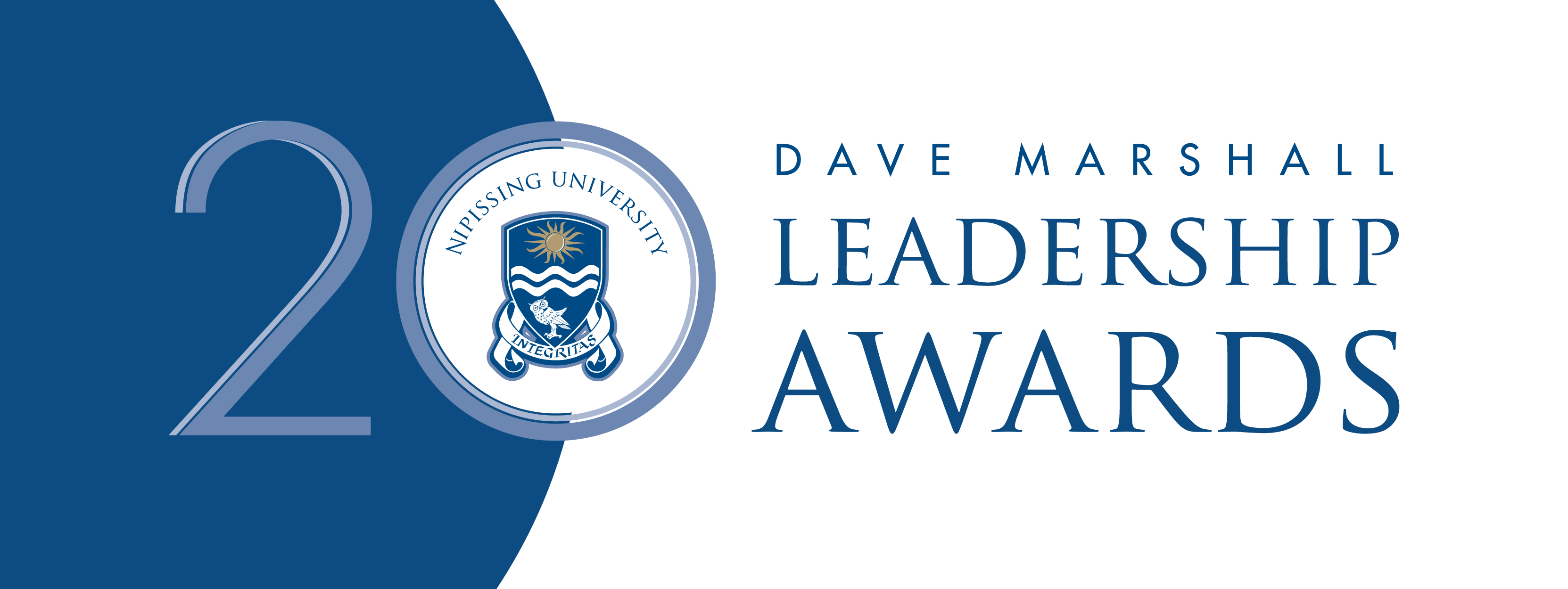 The image is a stylized 20th Anniversary Dave Marshall Leadership Awards logo