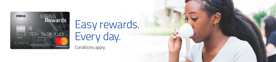 MBNA Affinity Credit Card. Easy rewards, every day. 
