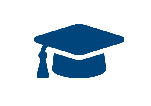Icon of graduation cap representing high school transition.
