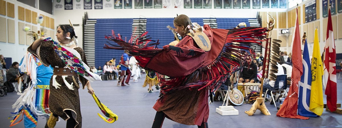 Dancers performing at Welcome Pow Wow