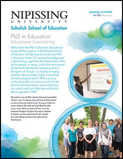 PhD in Education (Educational Sustainability) program brochure