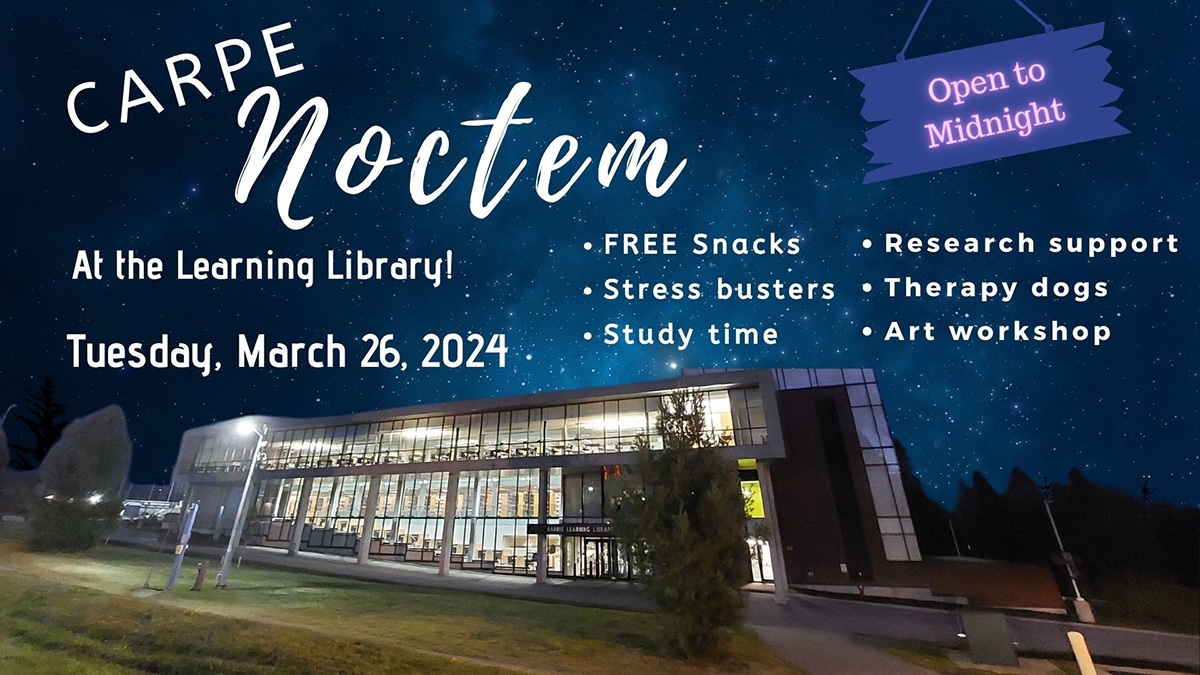 Carpe Noctem Library is open to midnight