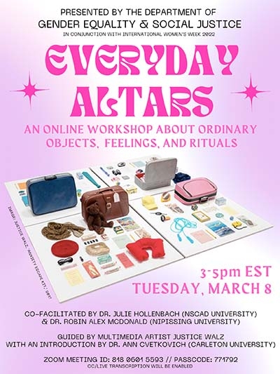 IWW 2022 Everyday Altars event poster