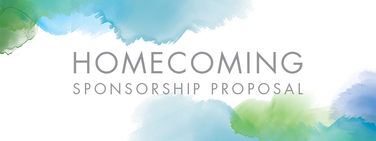 Homecoming Sponsorship Proposal page header