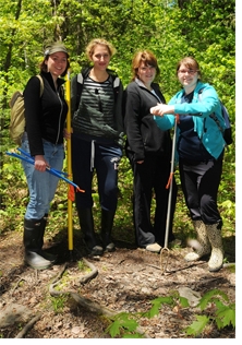 Photo of Biology students out in nature