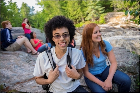 Photo of students in nature
