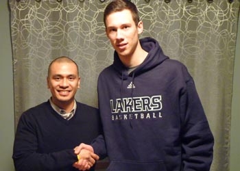 Men's Basketball Chris with Mike