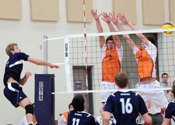 Photo of Lakers men's volleyball game