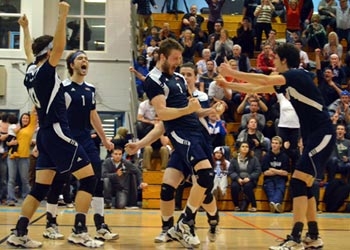Photo of Lakers men's volleyball game