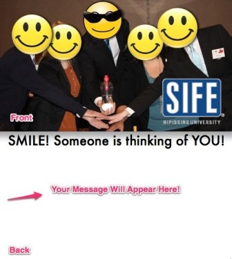 Photo of people with yellow smiley faces over their human faces