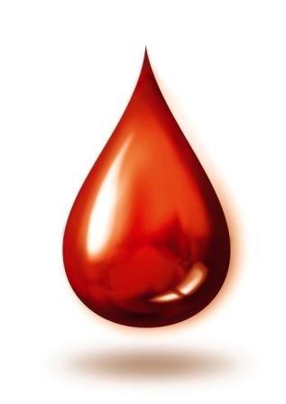 Digital illustration of red droplet