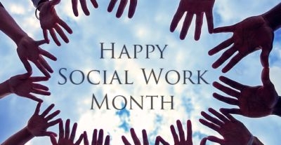 Photo of Happy Social Work Month banner