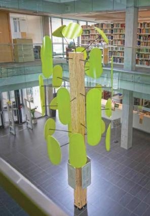 Library Giving Tree sculpture