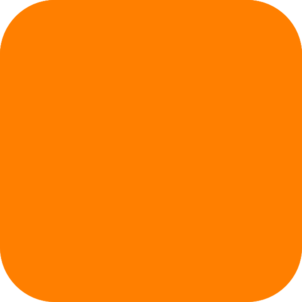 Photo of orange square with rounded corners