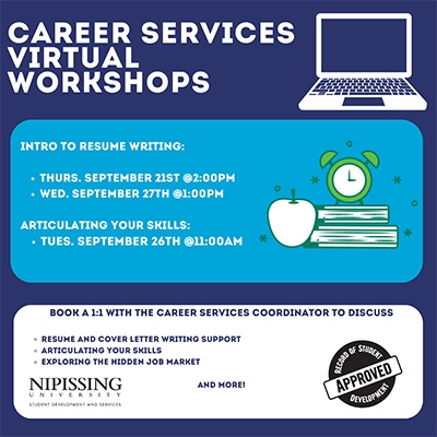 Career Services Virtual Workshops September 2023