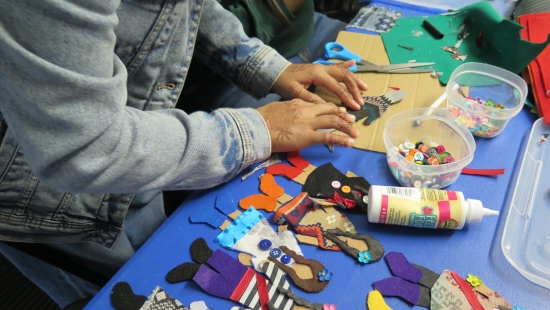 INDG 3106 Indigenous Health & Wellbeing class in November 2023 - students participating in a community service learning assignment; making Faceless Dolls as a fundraiser for Amelia Rising and to raise awareness about the health impacts of violence on Indigenous communities