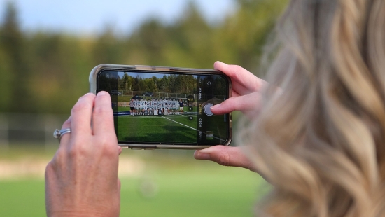 Taking photos of the Lakers during Homecoming weekend