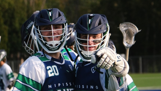 Lakers men's lacrosse vs Laurentian University during Homecoming weekend