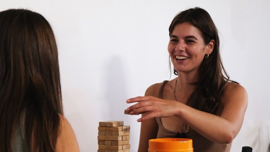Lakers students and alumni playing board games