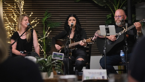 Lakers students and alumni enjoying live music during Homecoming weekend