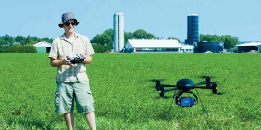 In the field with a drone