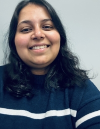 A woman selfie photo against a white background
