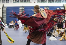 Dancers performing at Welcome Pow Wow