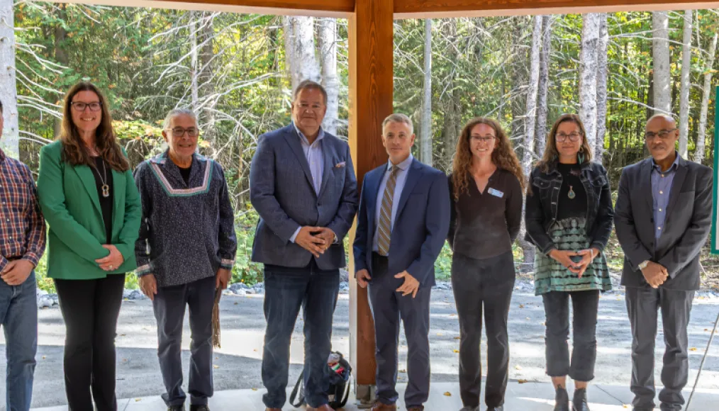Group photo at the opening of the Outdoor Classroom