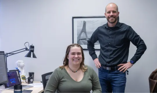 Alessia Montroy and Dr. Graydon Raymer 