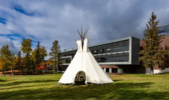 Tipi outside the Learning Library