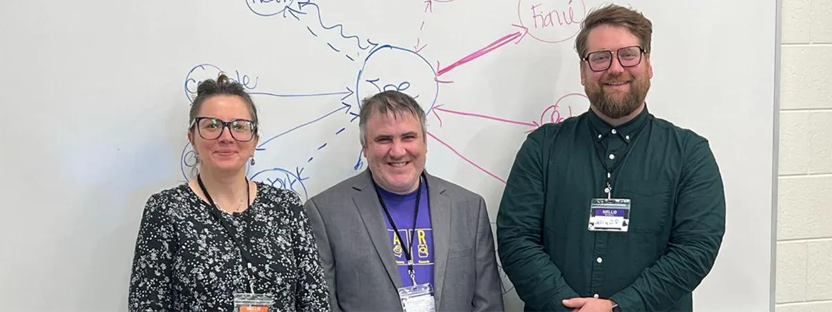 Proffesor Anna Przednowek (Nipissing University), David Hill (PARN presentation collaborator) and Jerry Orest Poliszczuk (Nipissing University, Bachelor of Social Work student).