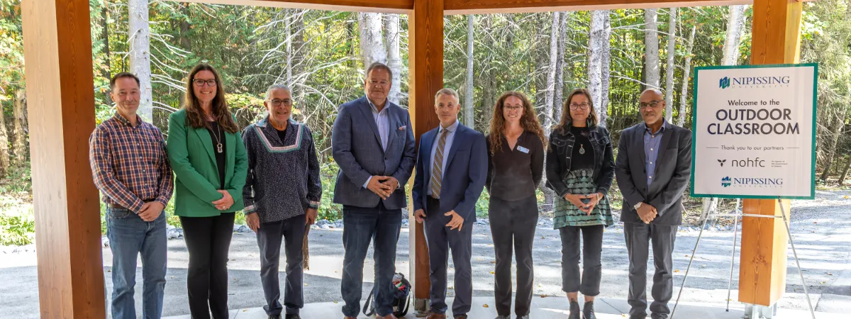 Group photo at the opening of the Outdoor Classroom