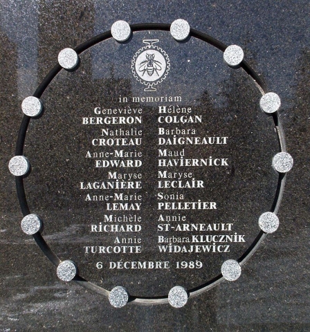 Montreal December 6 in memoriam plaque