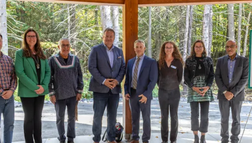 Group photo at the opening of the Outdoor Classroom