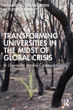 Book cover for "Transforming Universities in the Midst of global crisis"