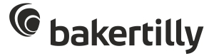 Black Bakertilly logo on a white background