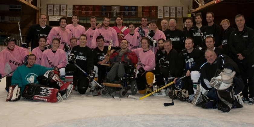 faculty, staff  and fourth-year BPHE student hockey teams