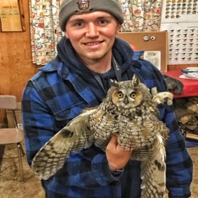 Doug Manners with owl