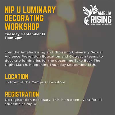 Take Back the Night Luminary Decorating