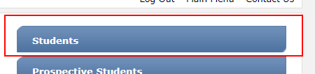 Click the "Students" button on WebAdvisor's main menu